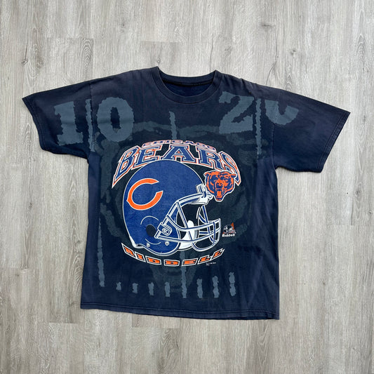 Chicago Bears Riddell Helmet Tee Sz XL (Vintage)