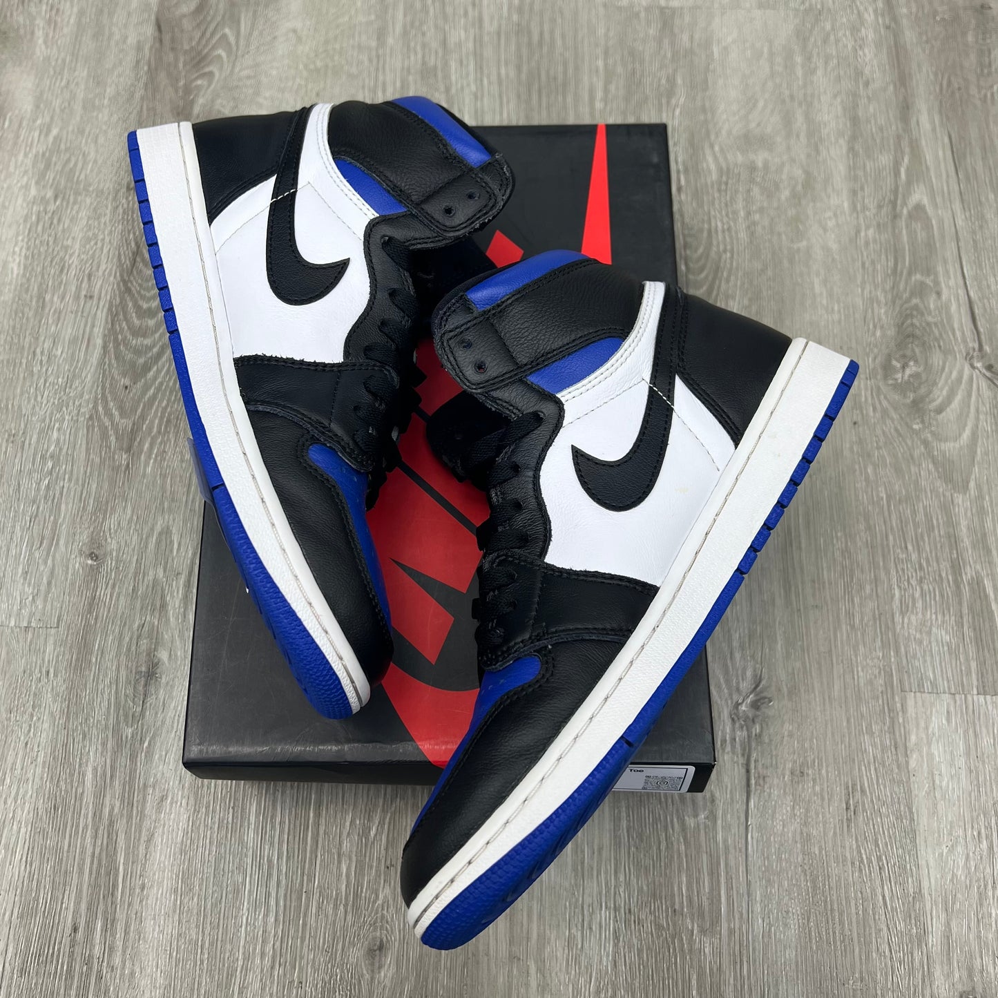 Jordan 1 Retro High Royal Toe Sz 9.5 (Preowned)